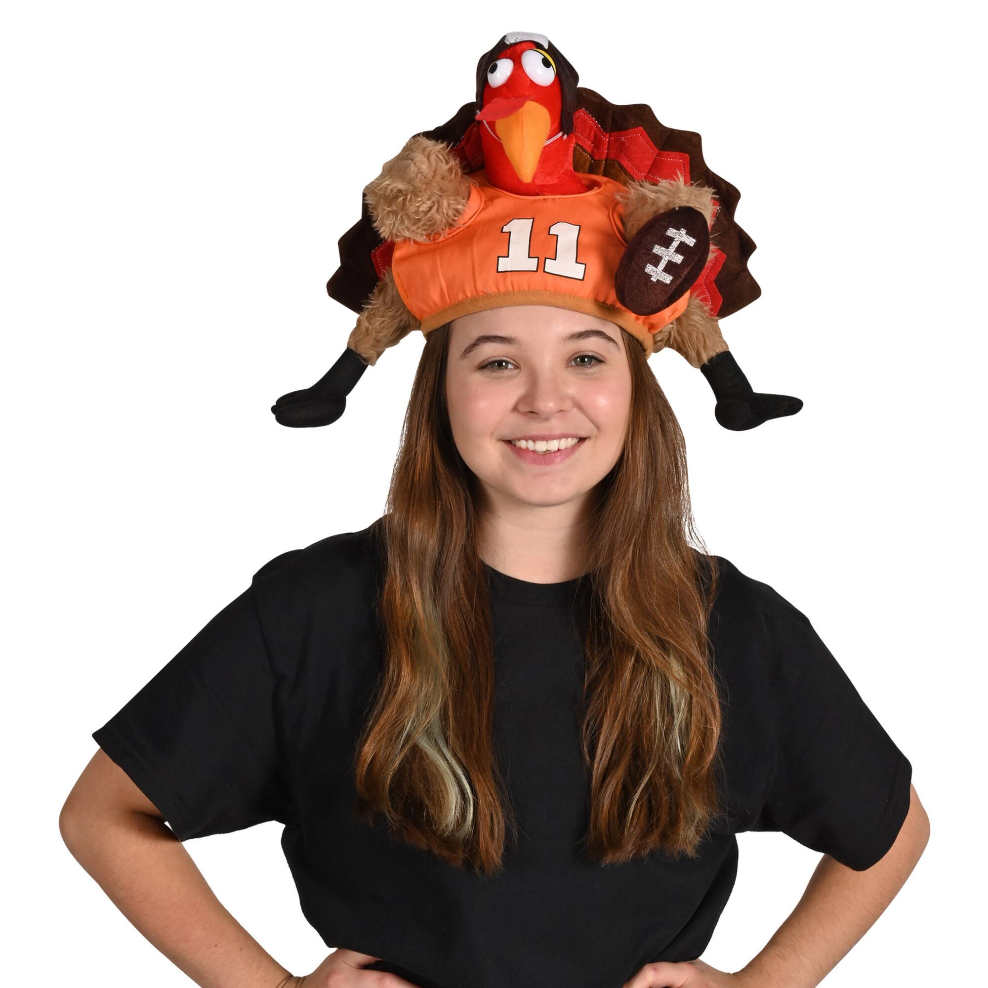 Beistle Adult Touchdown Turkey Plush Hat